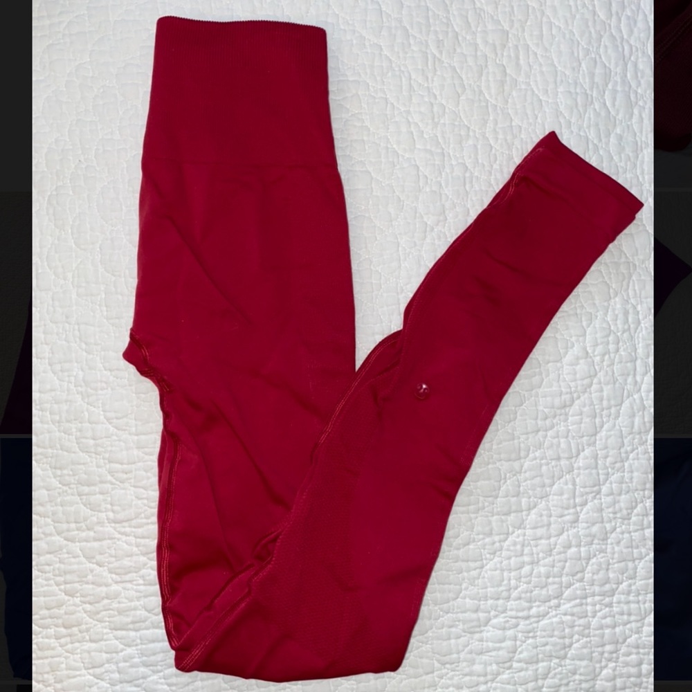 LuluLemon Workout Pants Leggings Red